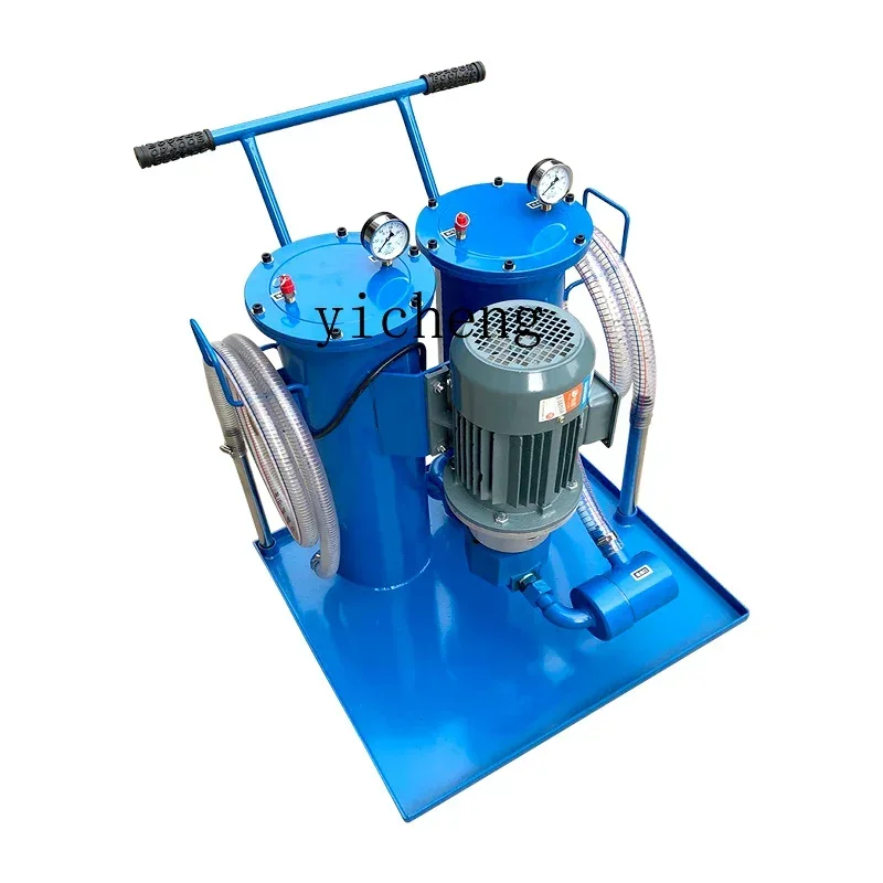 

hydraulic oil filter small industrial filter hand push mobile double barrel oil filter truck