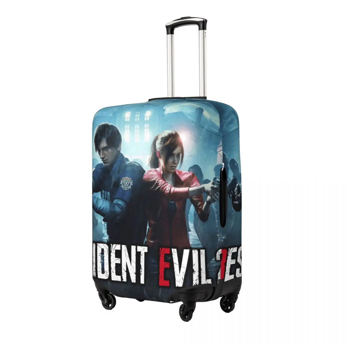 Claire Redfield Leon S. Kennedy Video Game Suitcase Cover Flight Elastic Luggage Case Travel Protection