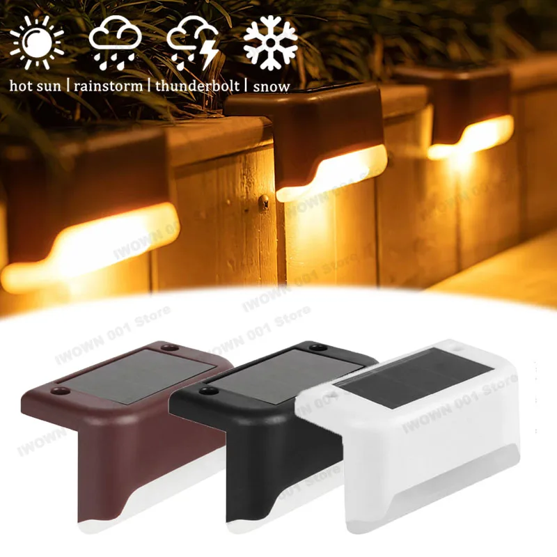 

Solar LED Lights Outdoor Garden Light Deck Lamp Solar Stairs Light Waterproof Solar Step Lamp Patio Garden Decor
