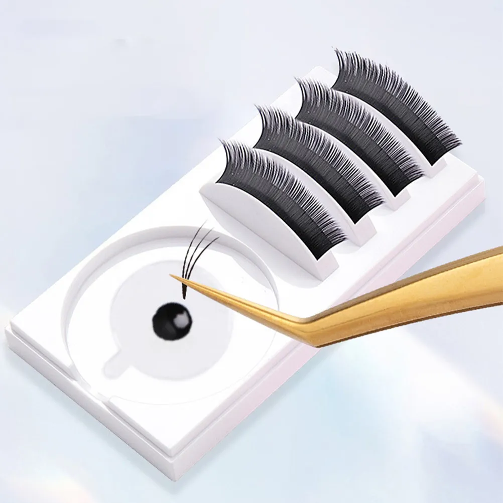 4Pcs Eyelash Extension Pallet Safe Sturdy Lash Tray for Eyelash Grafting Removal Display and Long-Term Professional Use