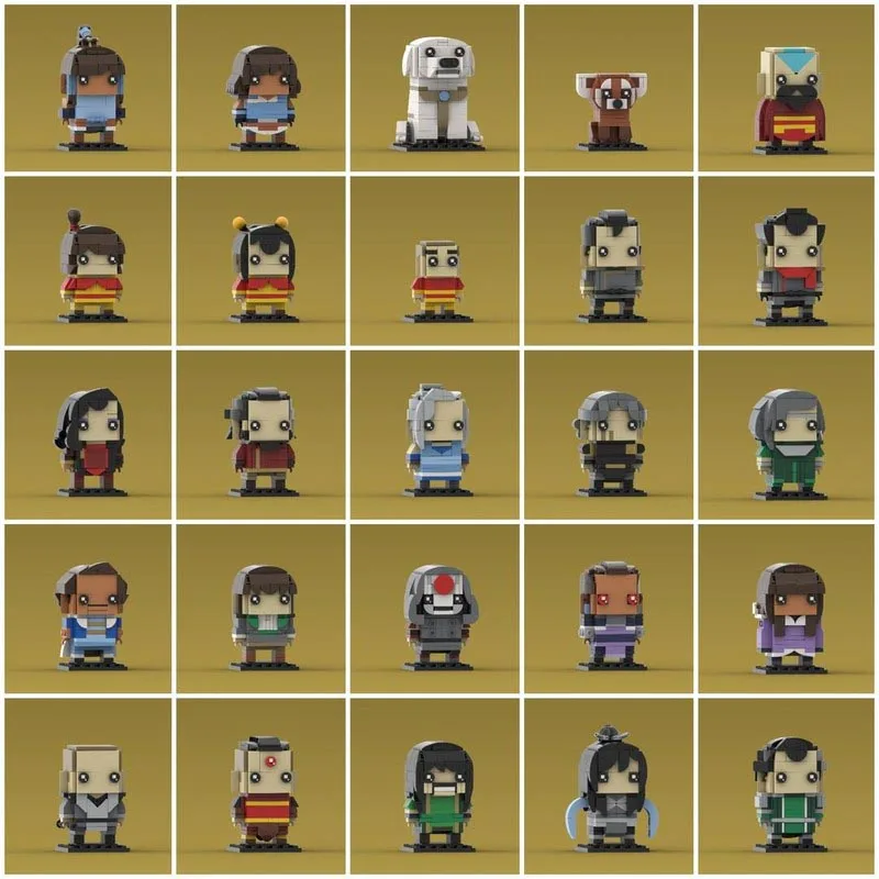 3724PCS MOC The Legend of Korra Characters Collect Complete Bundle Avatar Characters Custom Building Blocks DIY Educational Toy