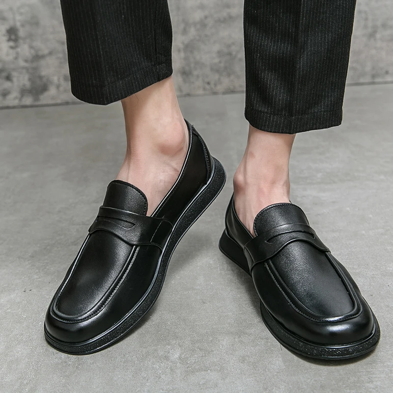 

Men's Fashion Trend Brand Business Negotiation Dating Formal Party Wedding Shoes Flat Bottom Comfortable Versatile Loafers Shoes