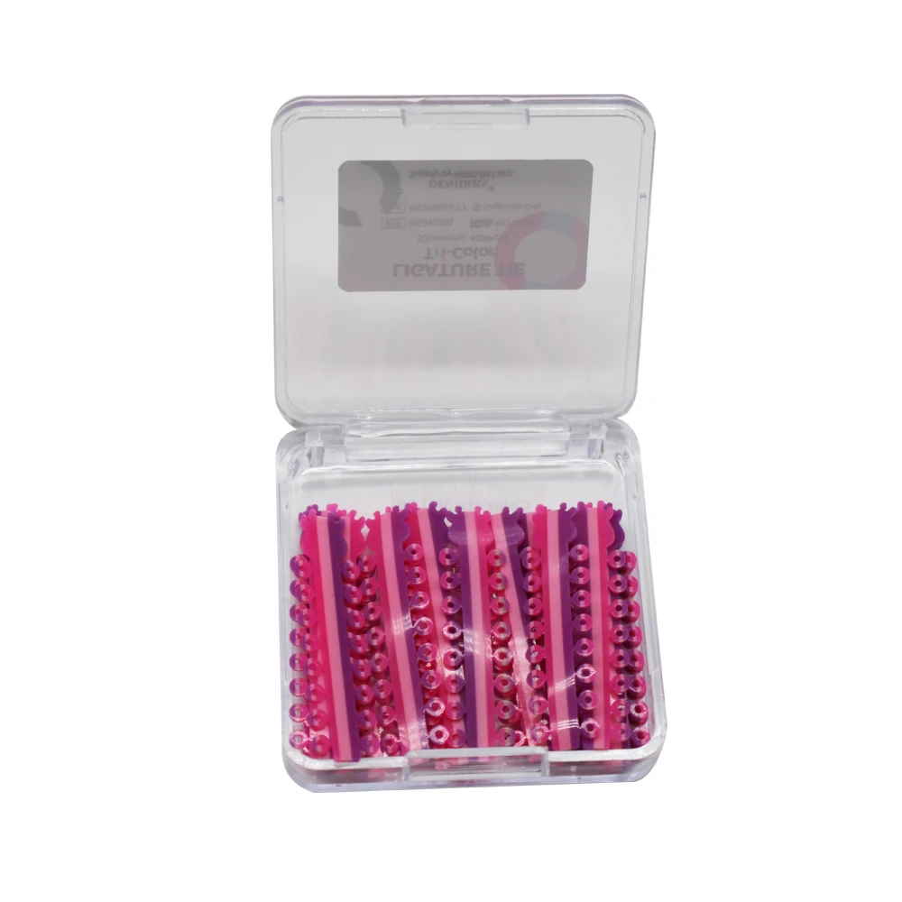 

Triple Color Dental Ligature Tie Orthodontic Elastic Rubber Tie 25Sticks 400pcs/Box