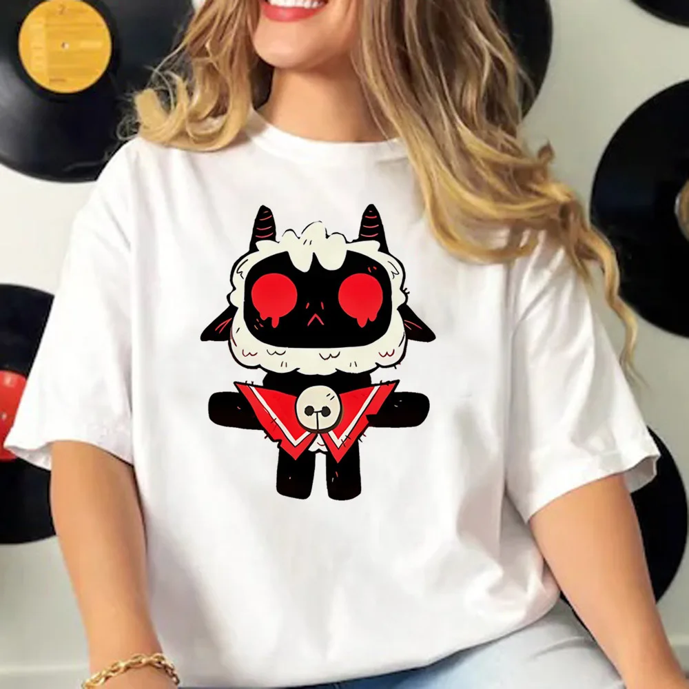 Cult of the Lamb tshirt women pattern manga graphic t shirt female 2000s comic anime clothing