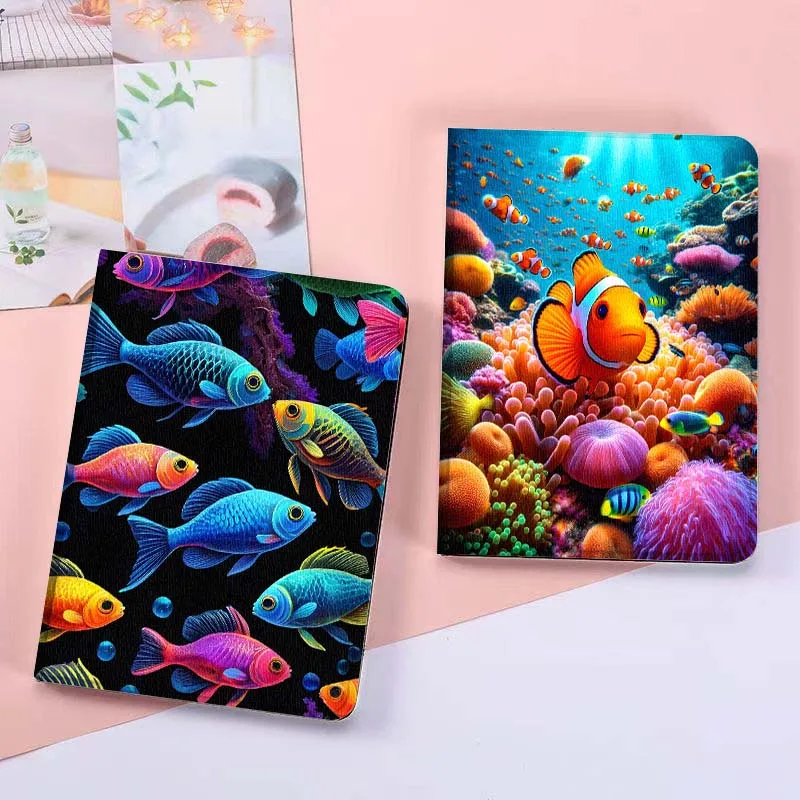 

Ocean Anime Fish Design For Huawei MatePad Pro Air 12 X Honor Pad 8 V8 9 13 GT GT2 3 12.6 13.3 Inch Tablet Case