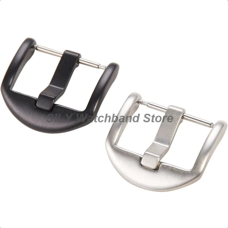 20Mm 22Mm 24Mm Gesper Jam Tangan Matte Baja Tahan Karat Tali Jam Tangan Universal Gesper Jam Tangan Perak Hitam Aksesori Kancing Logam