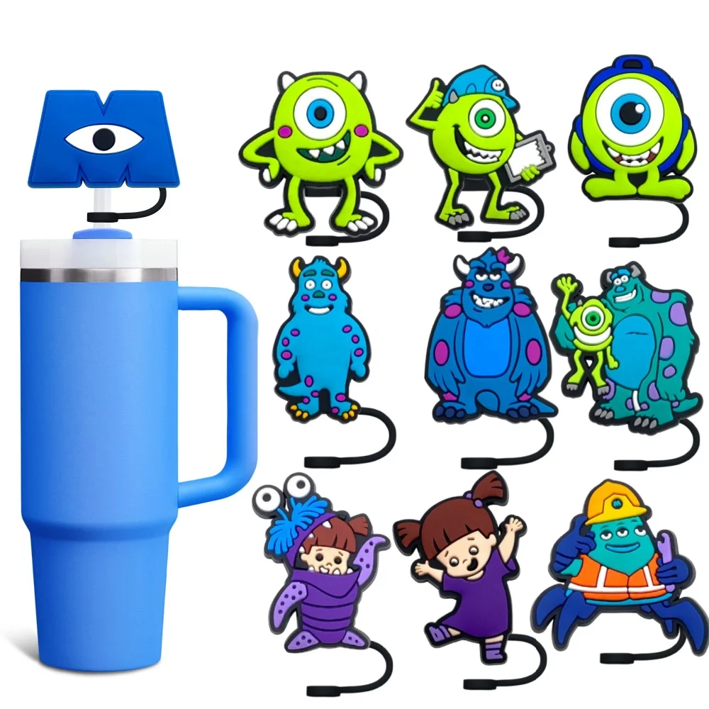 

1-20PCS Hot Toys Monsters University Straw Cover Cap 10MM Eco-friendly 40/30Oz Tumbler Flip Proof Drinking Cup Accessories Party
