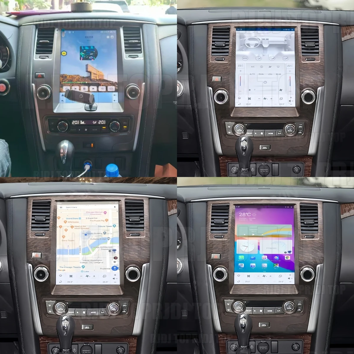 12.1 Inch Android 14 Car Radio For Nissan Patrol Y62 Y61 2010-2020 Touch Screen Wireless BT CarPlay GPS Multimedia Head Unit DSP