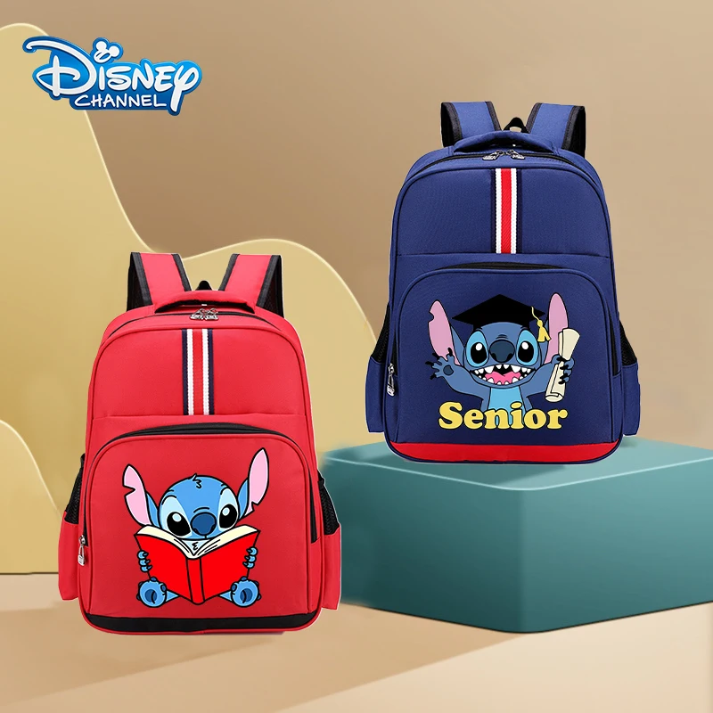 

Stitch Large Capacity Backpack Disney Cartoon Anime Fashion Book Bag Student Youth Korean Version Schoolbag Cute Stationery Bag