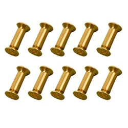 10pcs/lot Brass Screw Rivet Knife Handle Lock DIY Knife Material Plate Fastening Flat Hex Head Screws