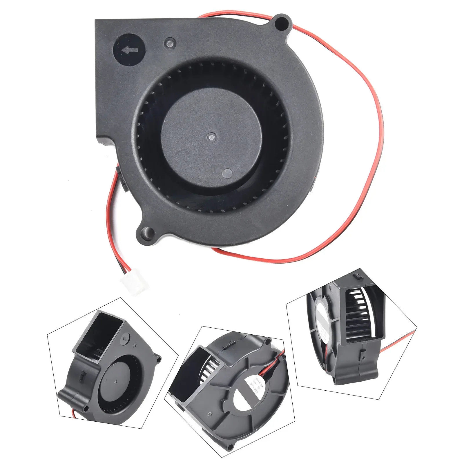 

Silent Turbo Cooling Fan DC12V24V Oil Bearing Easy to Install Protect Your Devices from Overheating 7530 Blower