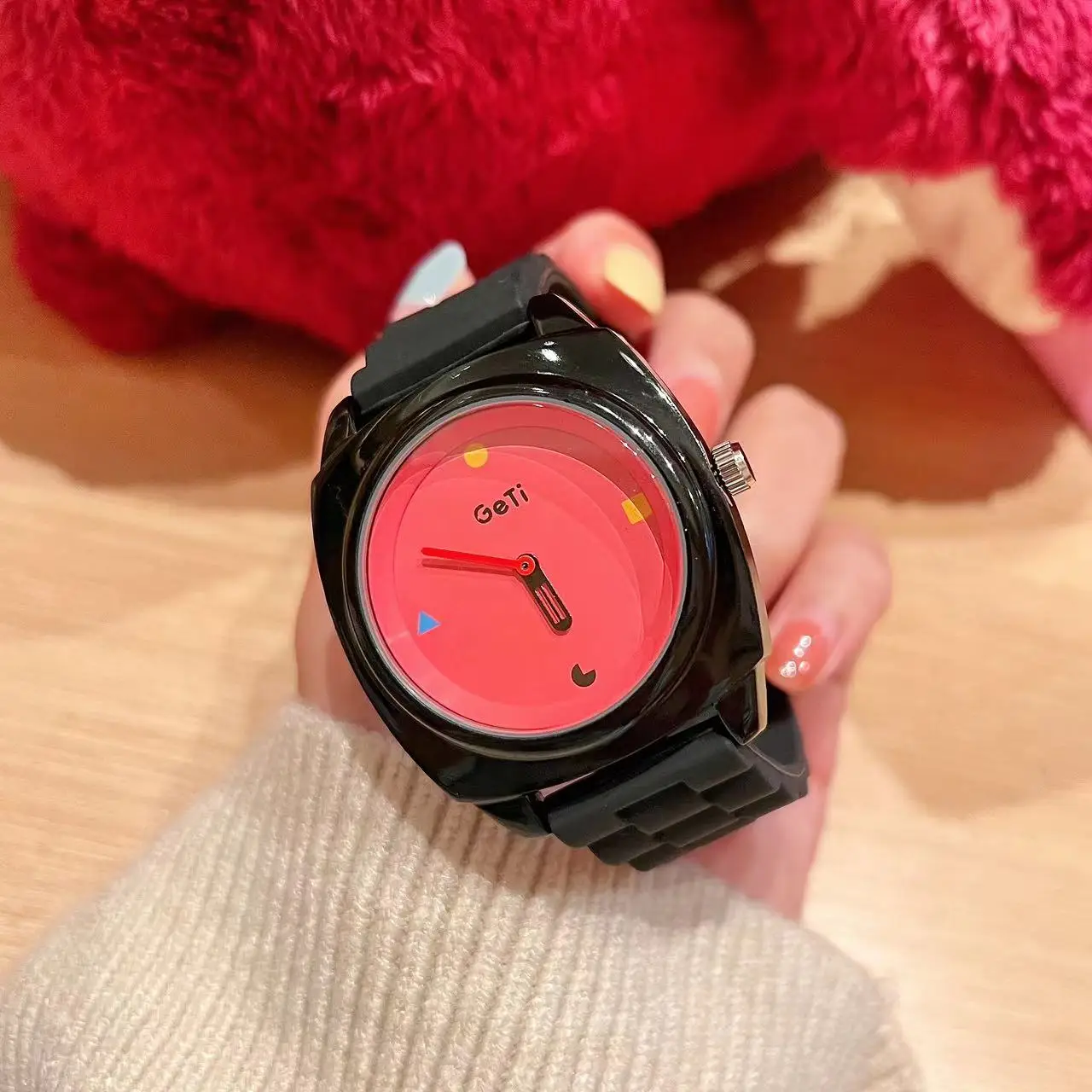 

Vitality Contrast Color Dopamine Watch Women's Light Luxury Niche Cute Sports Watch Women's Student Quartz Women's Watch
