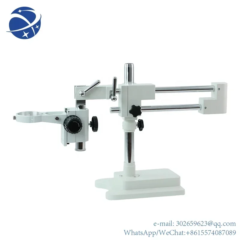 Yyhc Strong Flexible Trinocular Double Arm Base For Stereo Zoom Microscope Stage A1 Microscopio Accessories