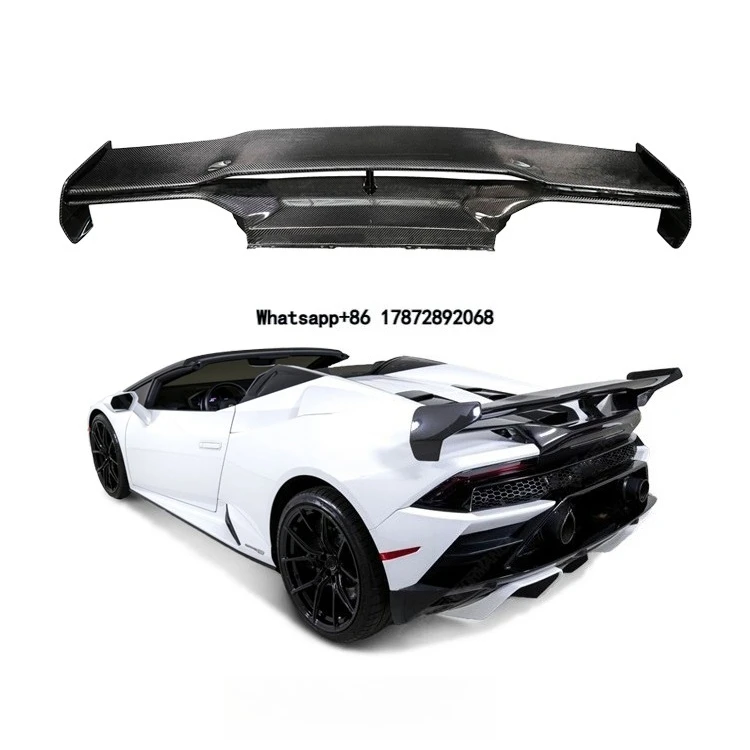 

Carbon fiber auto Parts Upgrade to V Double-layer Style Spoiler for LP610 EVO Carbon Fiber Rear Wing Car Accessories