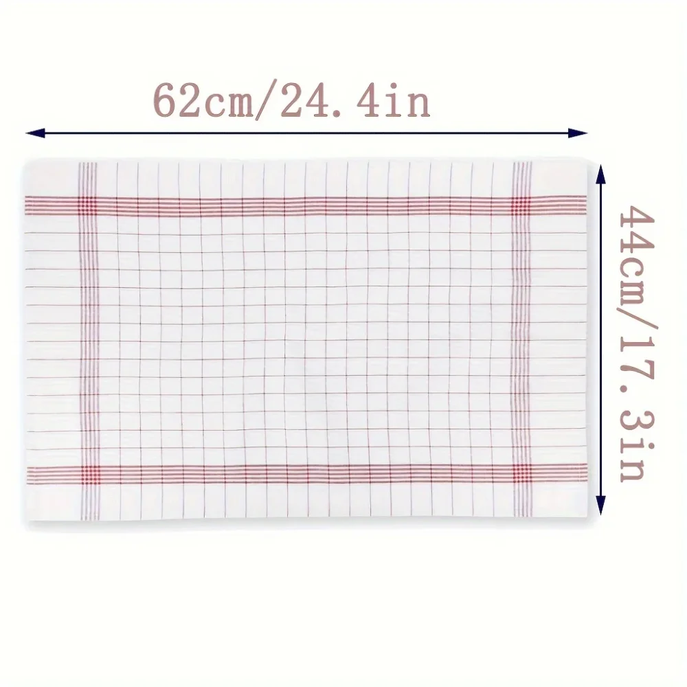 10 قطع من وسادة تنظيف الأطباق الكلاسيكية المنقوشة، منشفة مطبخ ناعمة كبيرة الحجم، مناسبة لتنظيف البار والمطبخ #4