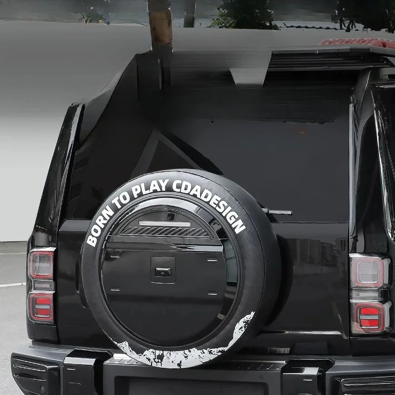 

For Chery iCAR V27 2026 Tailgate Spare Tire Cover Leather Waterproof Spare Tire Protector Exterior Trim Accessories