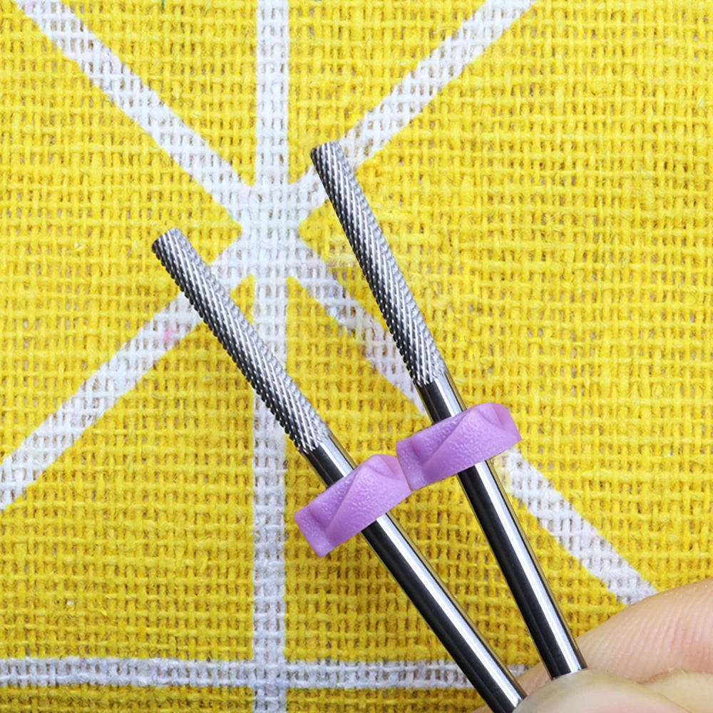 Professionelle Hartmetall-Nagelbohrer - 3/32 Zoll passend, glatter runder Aufsatz für Acryl-, Gel- und Naturnägel - Geruchsfreie Pediküre & Maniküre – Detail 6