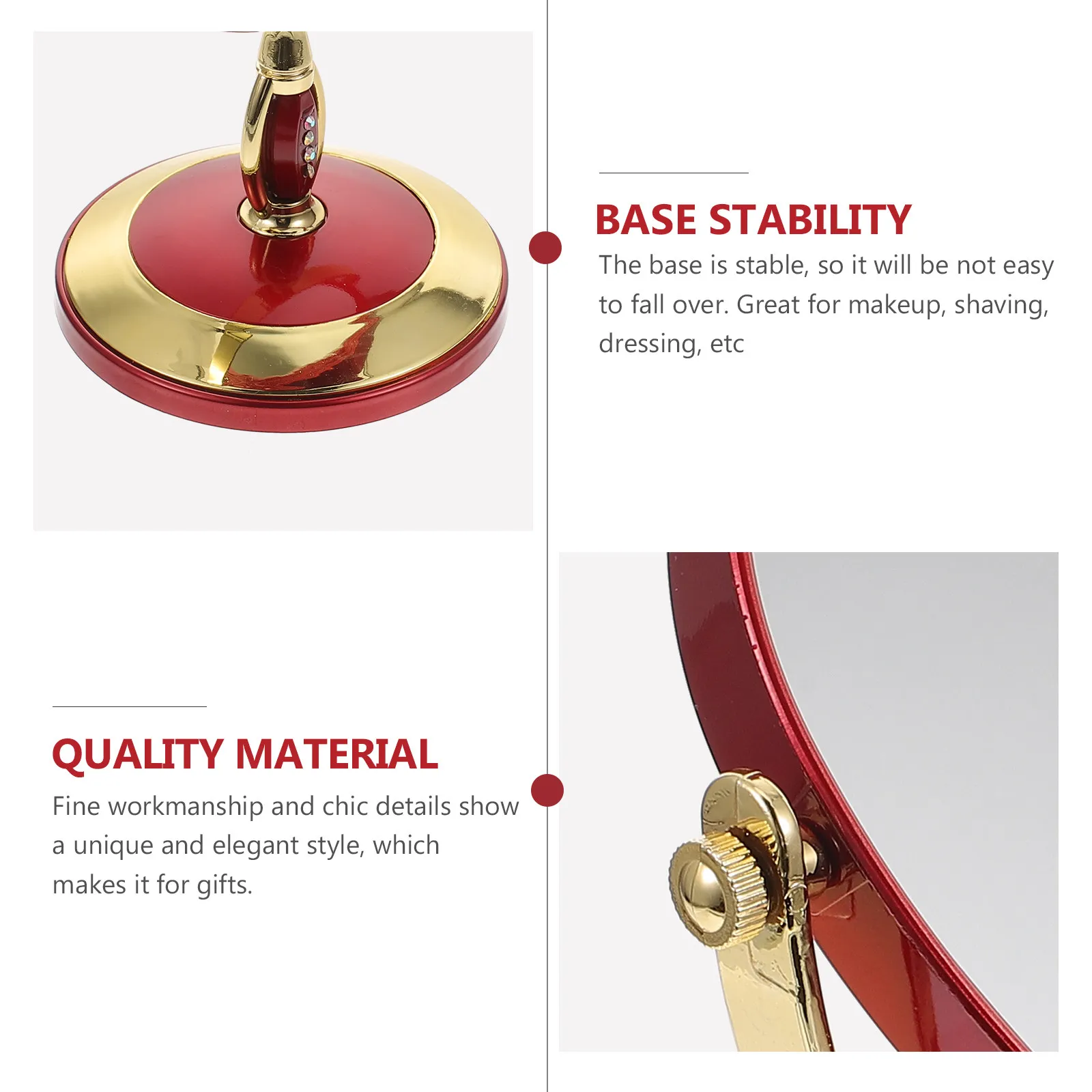 

Зеркало для макияжа в форме сердца с элегантной подставкой для спальни, рабочего стола, туалетного столика, с четким отражением, для женщин (1 шт.)