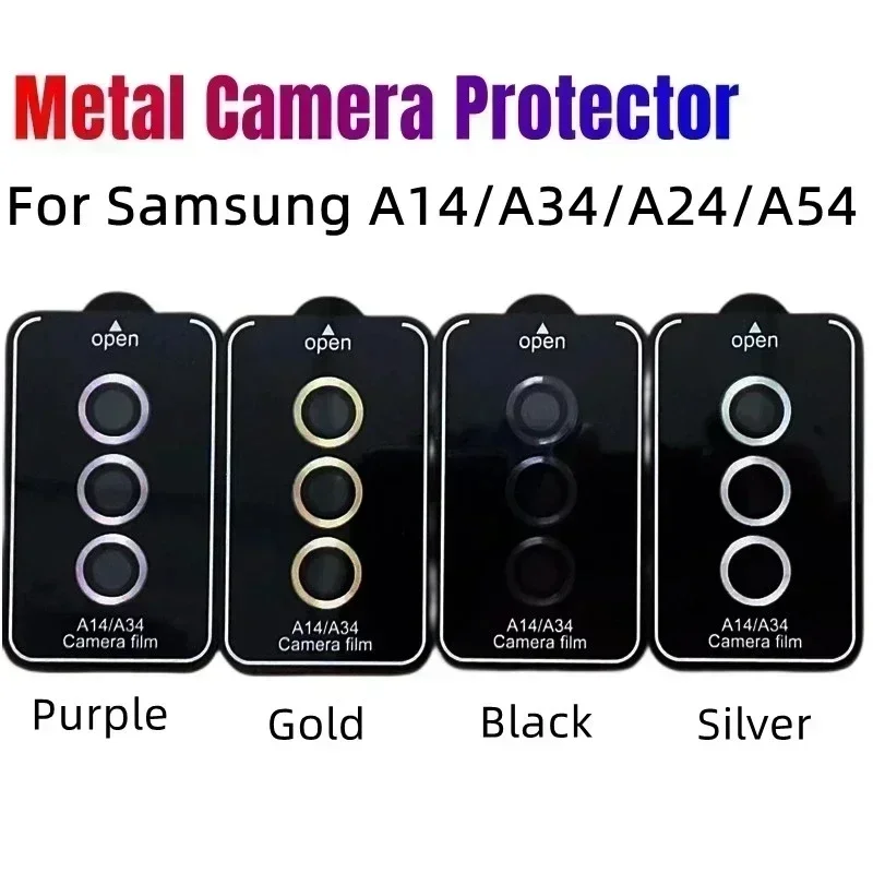 Camera Lens Ring Protectore for Samsung A54 A14 A34 S23 Plus 5G Protective Tempered Glass Metal Case Cap