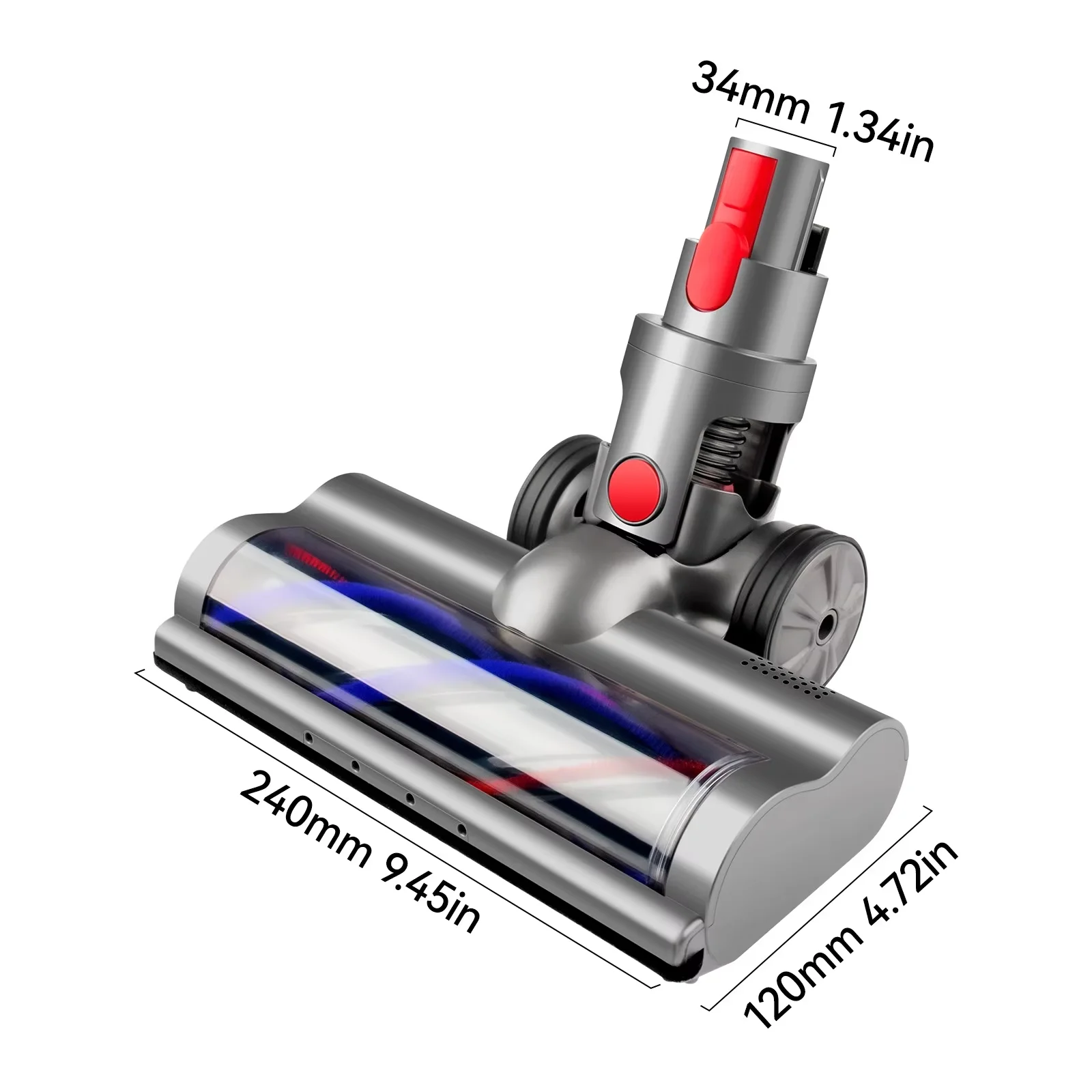 Roller Brush Head For Dyson V7 V8 V10 V11 V15 Cordless Vacuum Cleaner Quick-Release Motorhead with LED Headlights  Replacement
