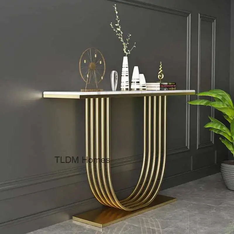 

Salon Modern Corner Table Hallway Luxury Italian Metal Corner Table Entryway Nordic Mesa Para Sala Living Room Furniture