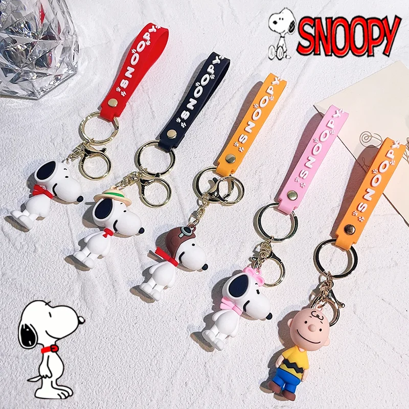 Брелок для ключей для девочек Snoopy, Чарли, мультяшный милый кулон для сумки, модный брелок для рюкзака, декоративные аксессуары, подарки на день рождения для детей