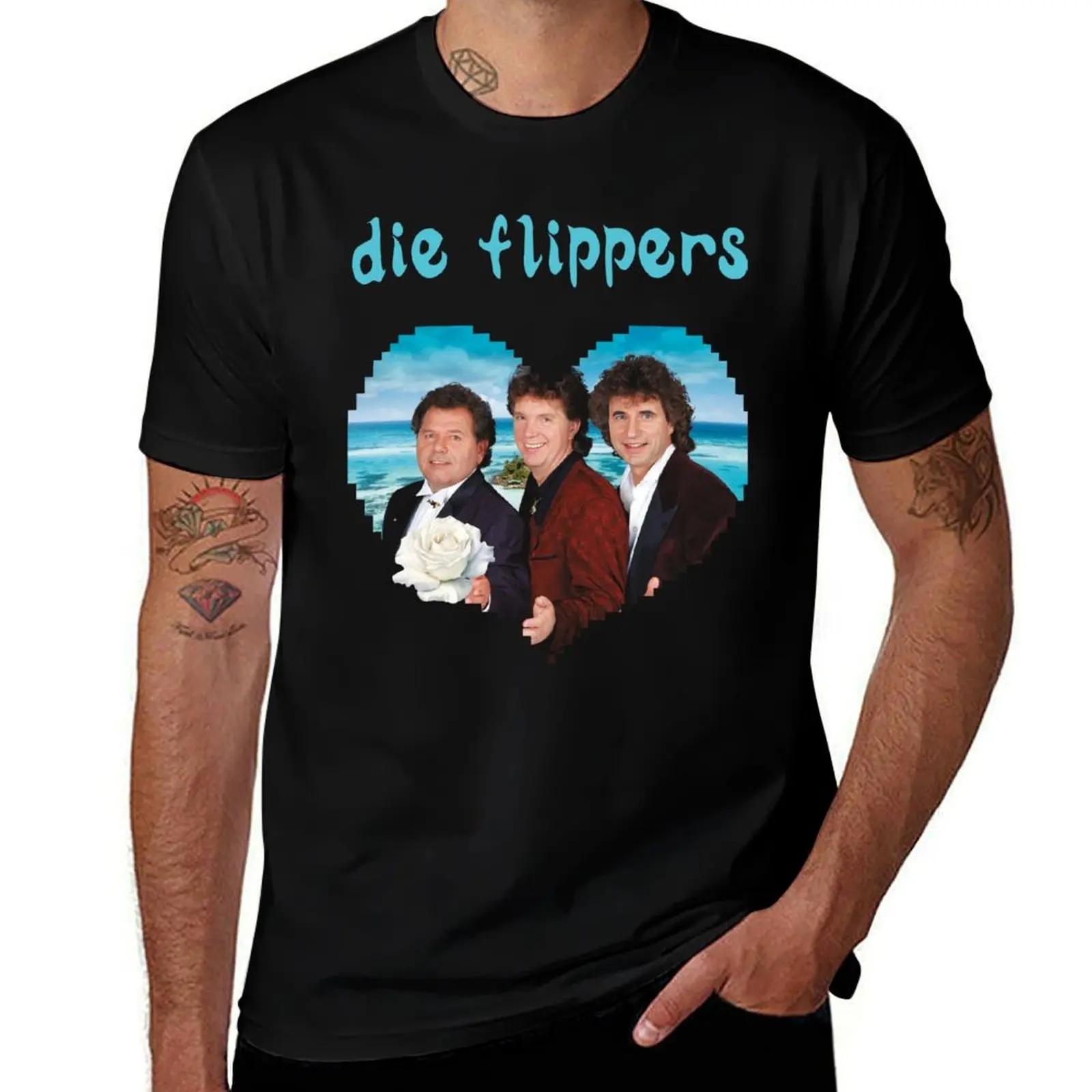 Die Flippers Wir sagen danke - 40 Jahre Die Flippers T-Shirt Basic Tee Shirt for Everyday Outfit T-Shirt