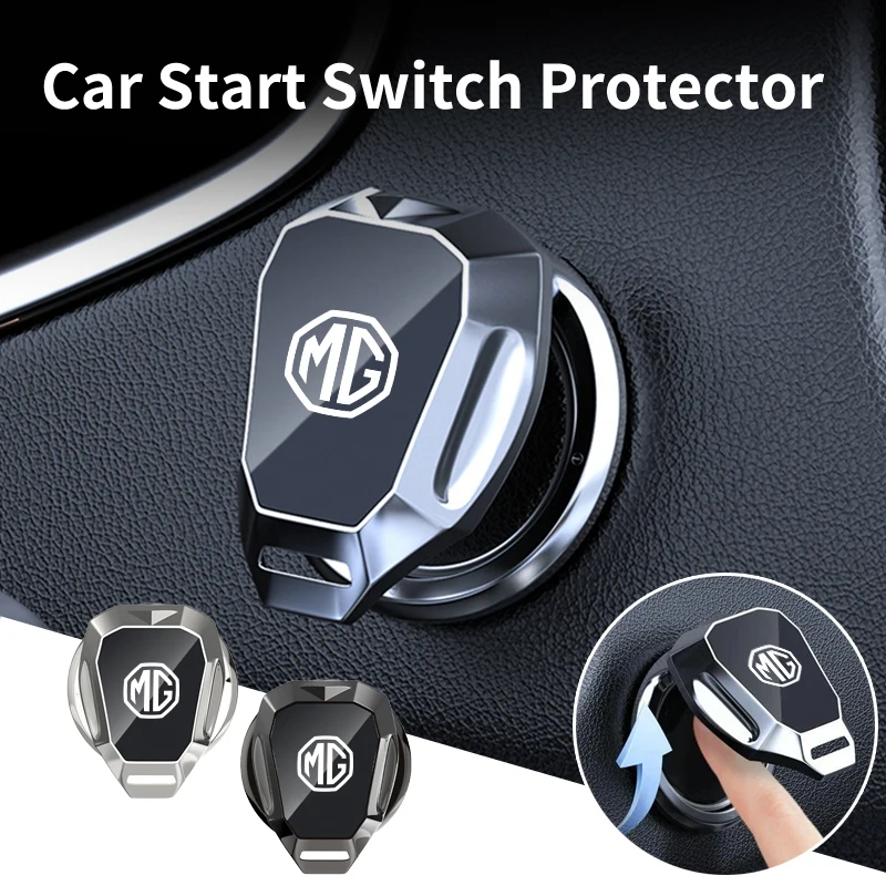 Car One-Touch Start Button Cover Metal Start Case Accessories For Morris Garages MG 6 3 5 7 TF ZR ZS HS GS GT Hector RX5 RX8 350