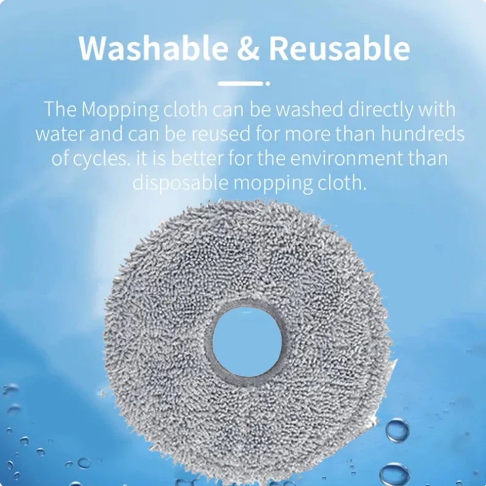 

12PCS Mop Pads For Roborock Qrevo Master/V20/P10S Pro Robot Vacuum Cleaner Replacement Parts Microfiber Mop Cloth-AT64