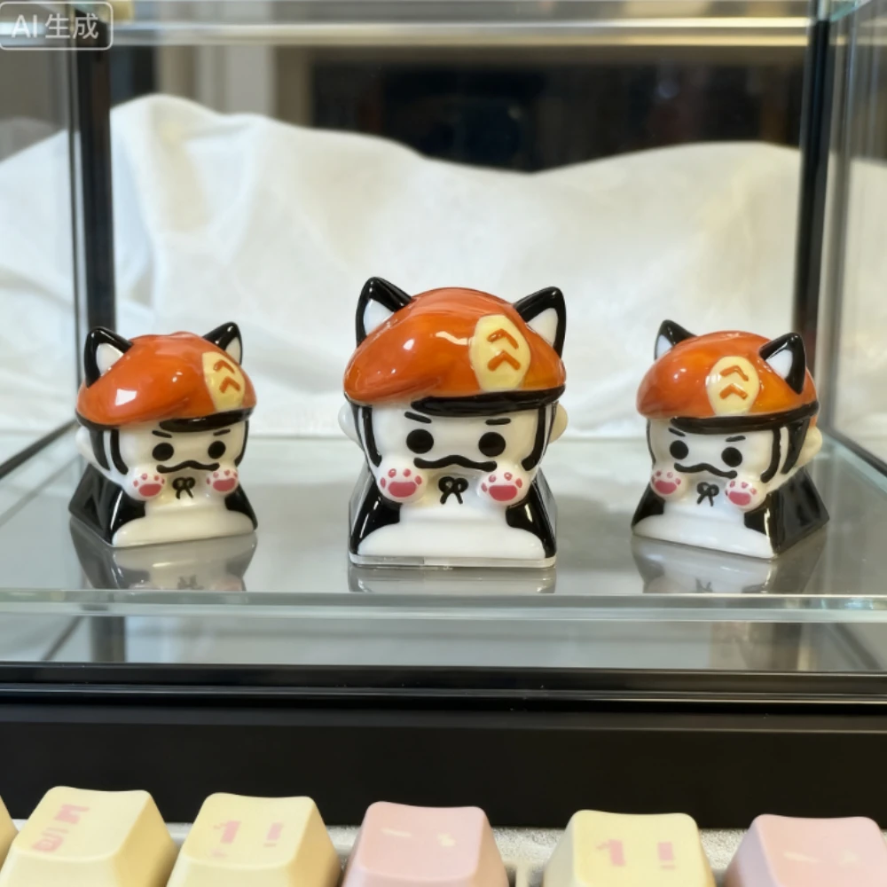 Valorant BrainStorm Keycaps Artisan Cat Maid disfraz Keycap adorables teclas de resina personalizadas teclado mecánico accesorios de juego