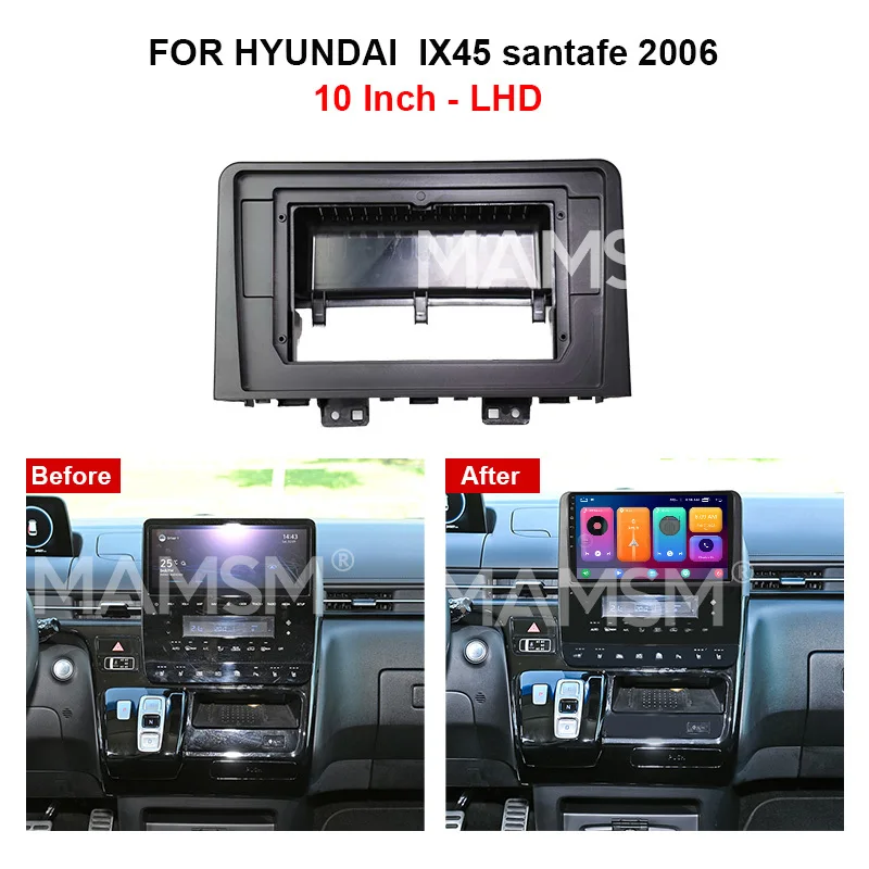 MAMSM For HYUNDAI STARIA H1 2021-2024 10INCH Car Radio Fascia DVD Stereo Frame Plate Mounting Dash Installation Bezel Trim Kit