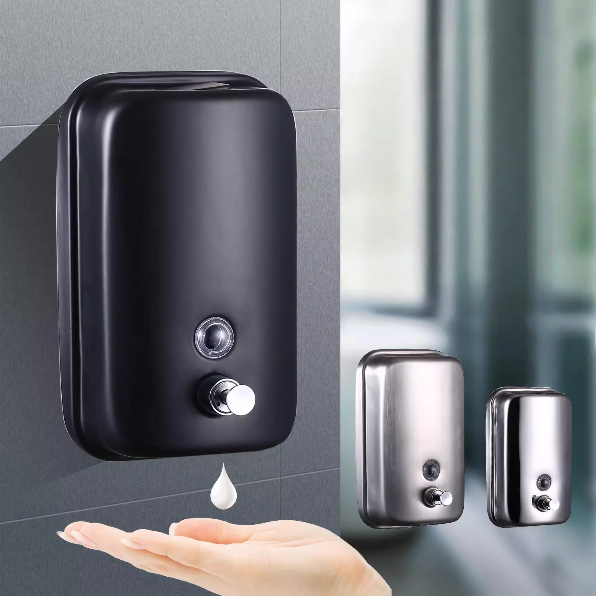 

Rose Gold Soap Dispenser Wall mounted Antique bathroom Hand Liquid Soap Dispenser/kitchen soap dispenser SUS 304 Shampoo bottles