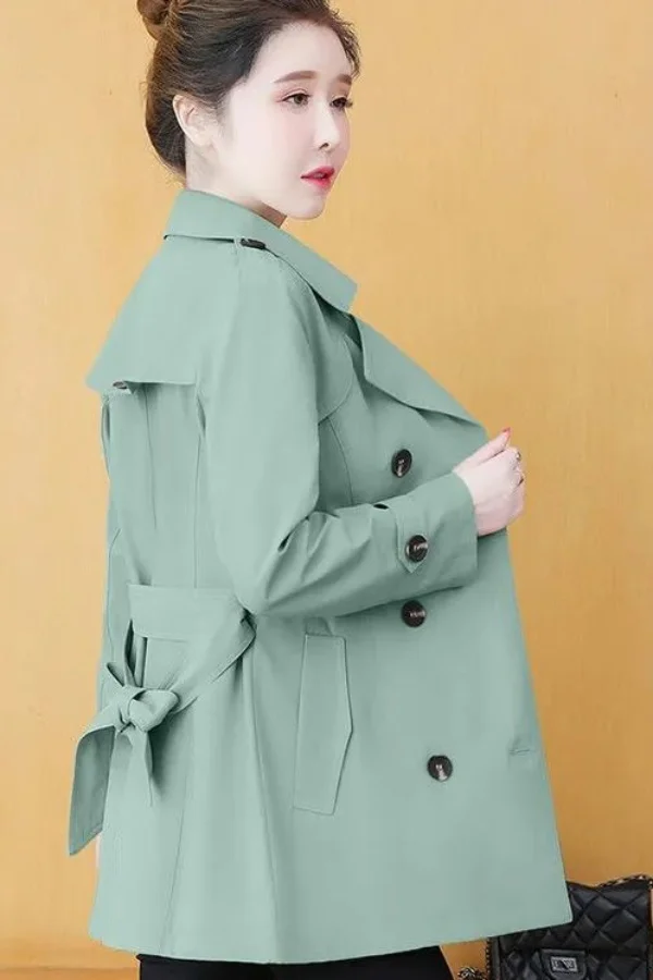 

Пальто для элегантных женщин, кожаный плащ большого размера, Manteau Pour Femme, женские, 2025 г., спортивный, зеленый, зимний, женский, черный