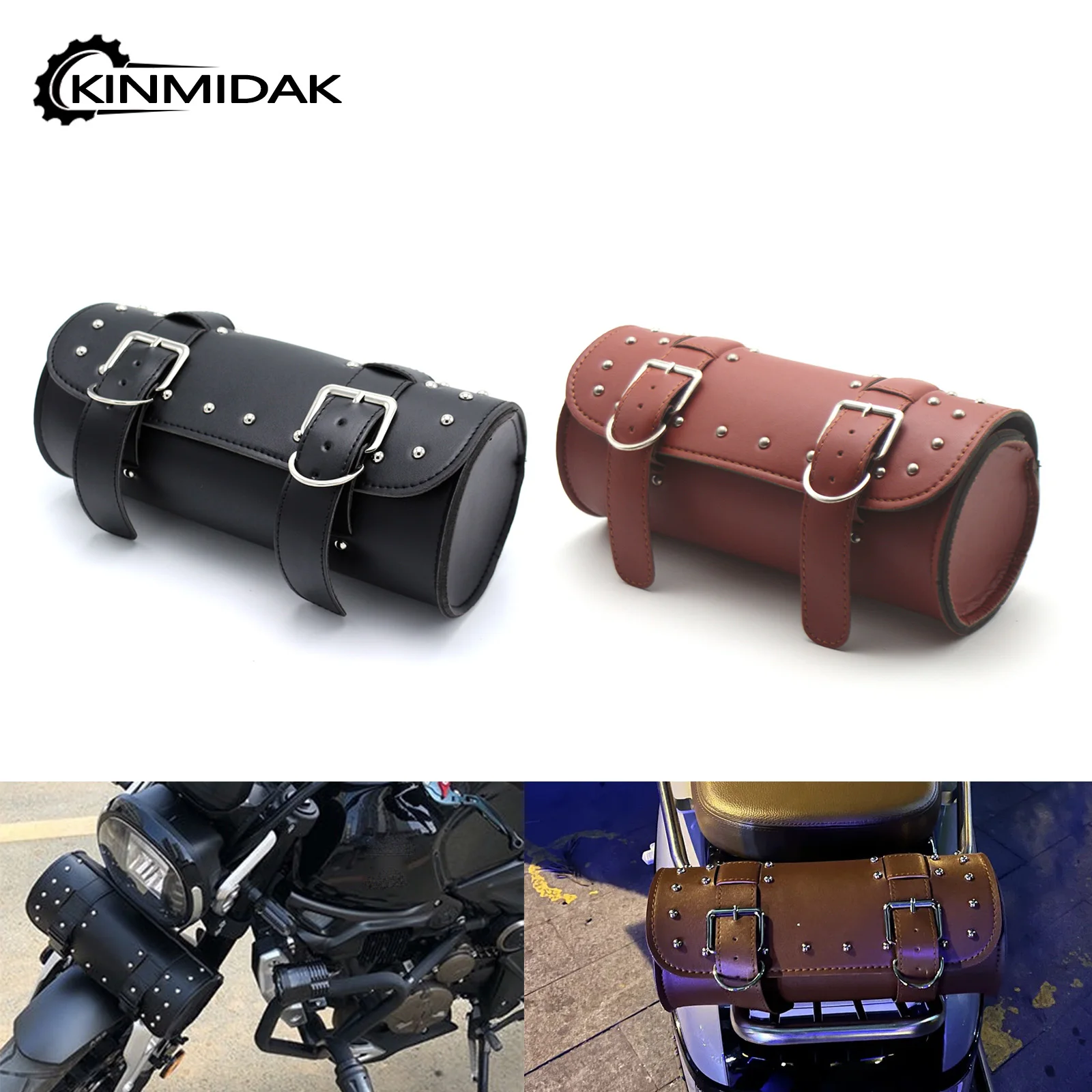 

Universal Motorcycle Fork Bag Saddlebags Handlebar Bag Sissy Bar Storage Tool Bag For Honda For Kawasaki For Suzuki For Harley