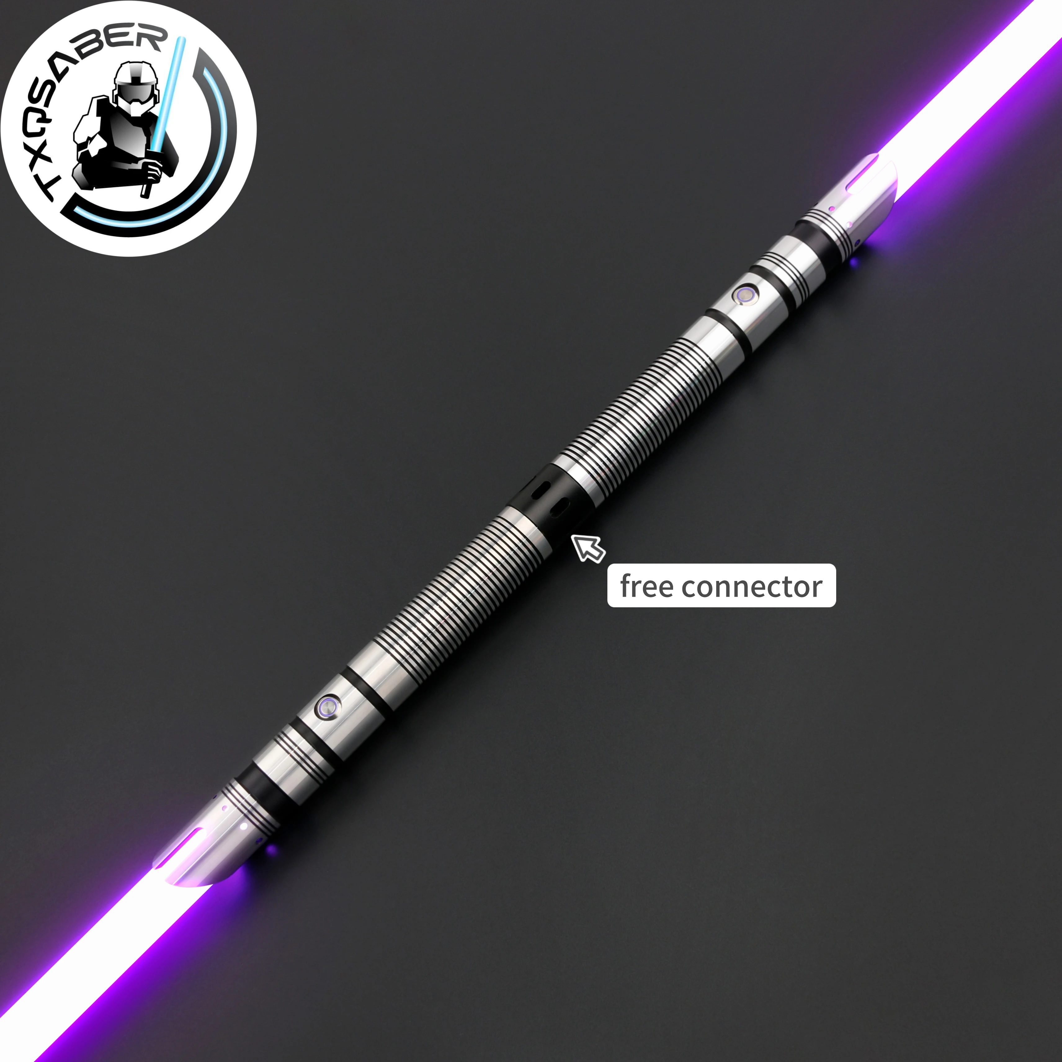 TXQSABER Dueling Heavy E30 Double-edged Lightsaber Free Connector FOC Blaster Smooth Swing Laser Sword Toys for Adult Cosplay