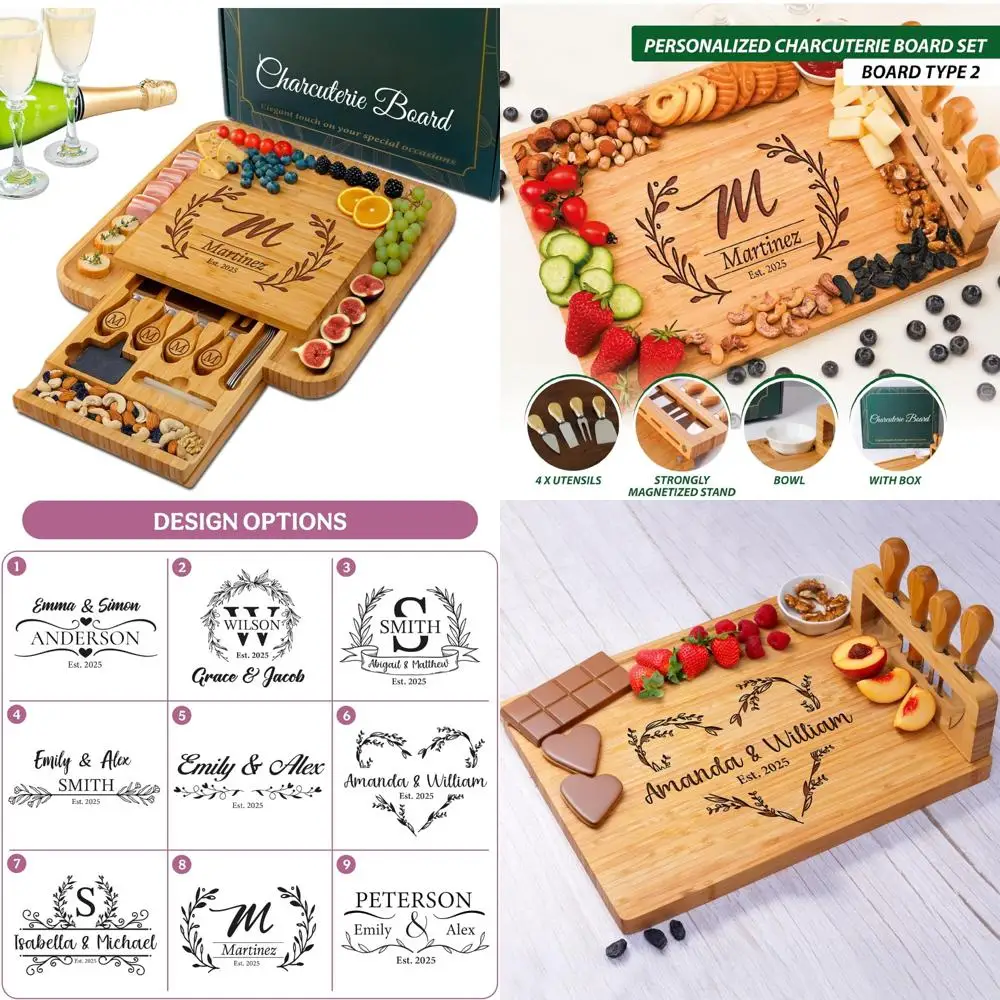 

Настраиваемые доски для ножей и наборы ножей для свадебных подарков в 2025 году.