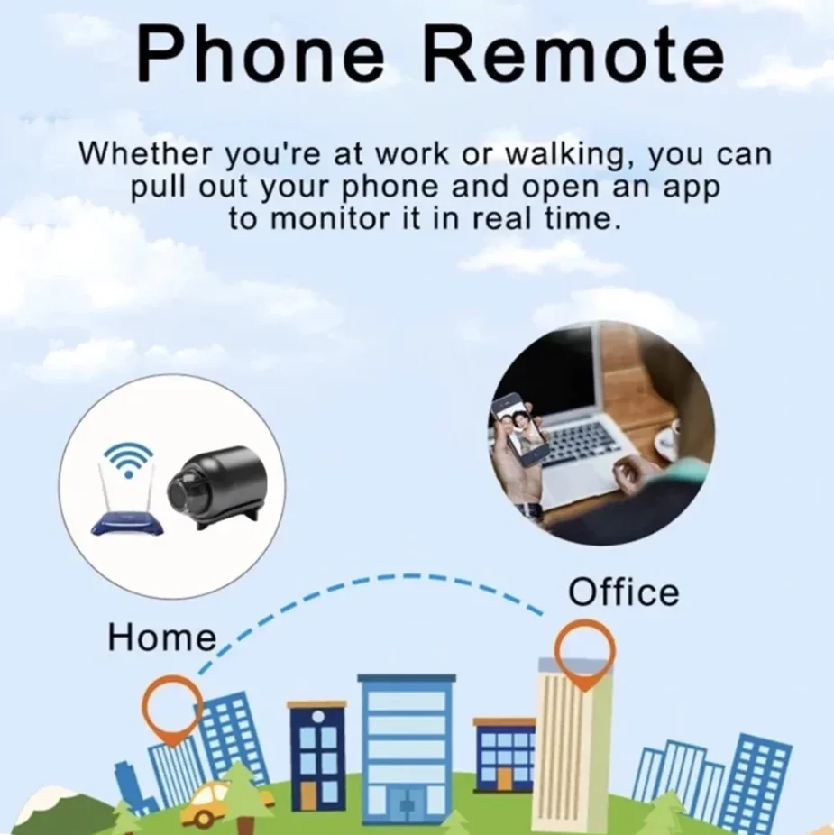 كاميرا حماية أمنية HD كاميرا واي فاي صغيرة مسجل فيديو لاسلكي كاميرا مراقبة المنزل الذكي للرضع والحيوانات الأليفة