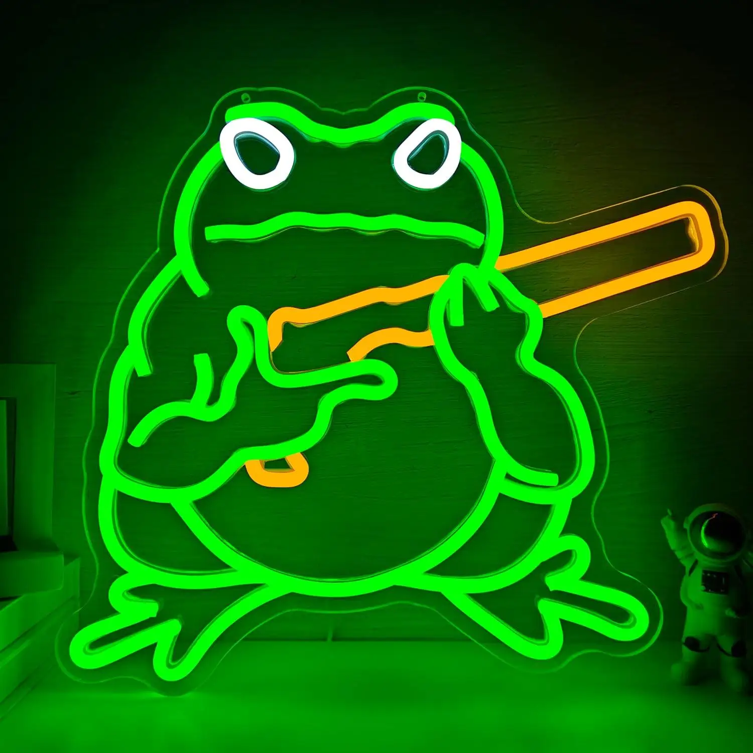 Funny Frog Neon Sign USB Dimmable LED Neon Light for Bedroom Game Room Man Cave Novelty Neon Wall Art Creative Gift for Kids