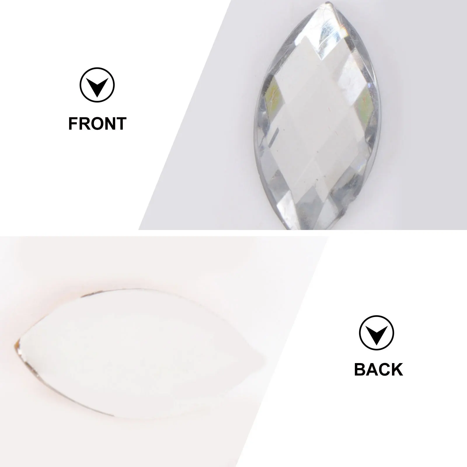 200 قطعة من أحجار الراين للملابس والخياطة والحرف اليدوية والخياطة والنسيج المسطح الفضي #6