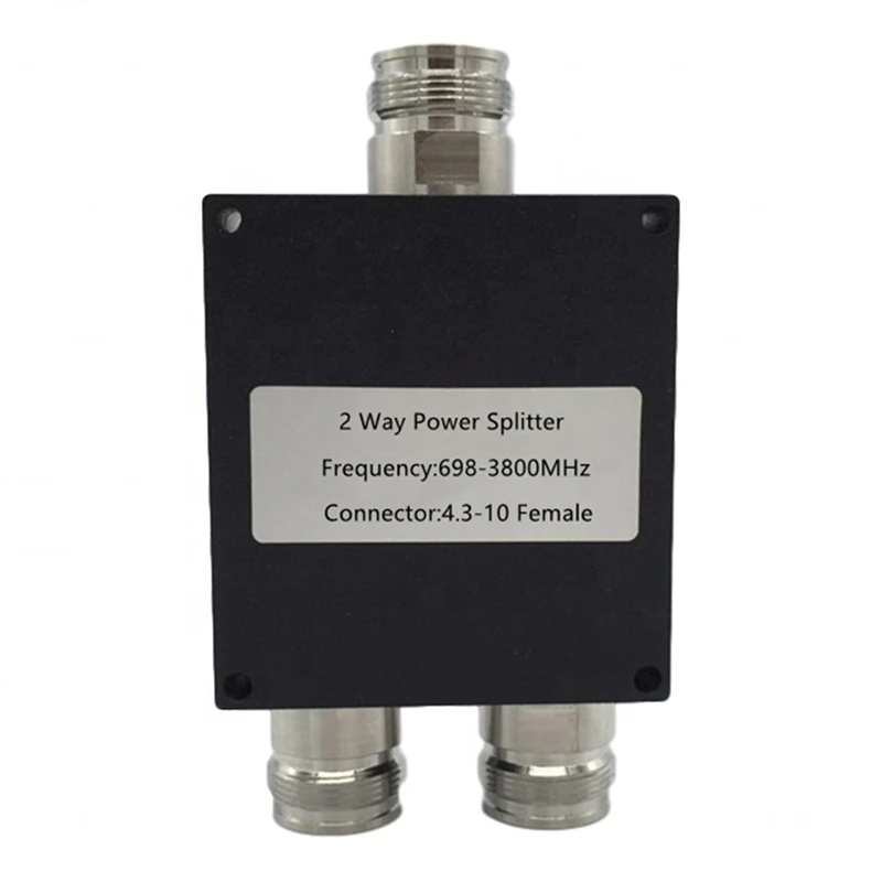 

Antenna 4.3-10 Female 698-3800Mhz 2/3/4 Way Power Splitter 50W MINI DIN Low PIM -150Dbc IP65 Power Divider 5G