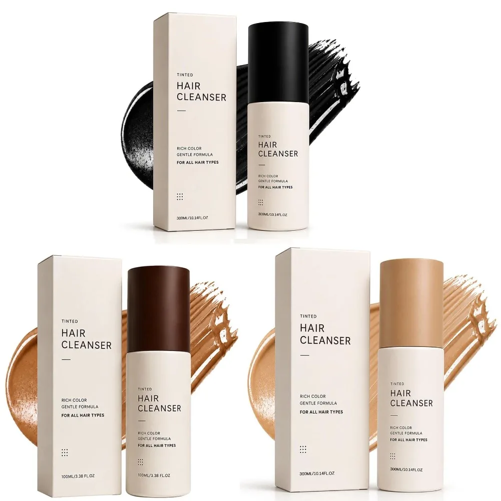 Black Hair Dye Shampoo 3 In 1 Natural Instant Coloring Shiny Hair Dye Shampoo 3 colors LongLasting Dye Shampoo Brown Light-Brown