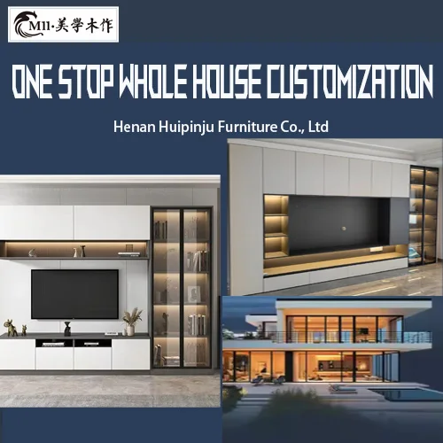 Home furniture living room modern unique design three-tier TV cabinet, wooden TV cabinet for the living room