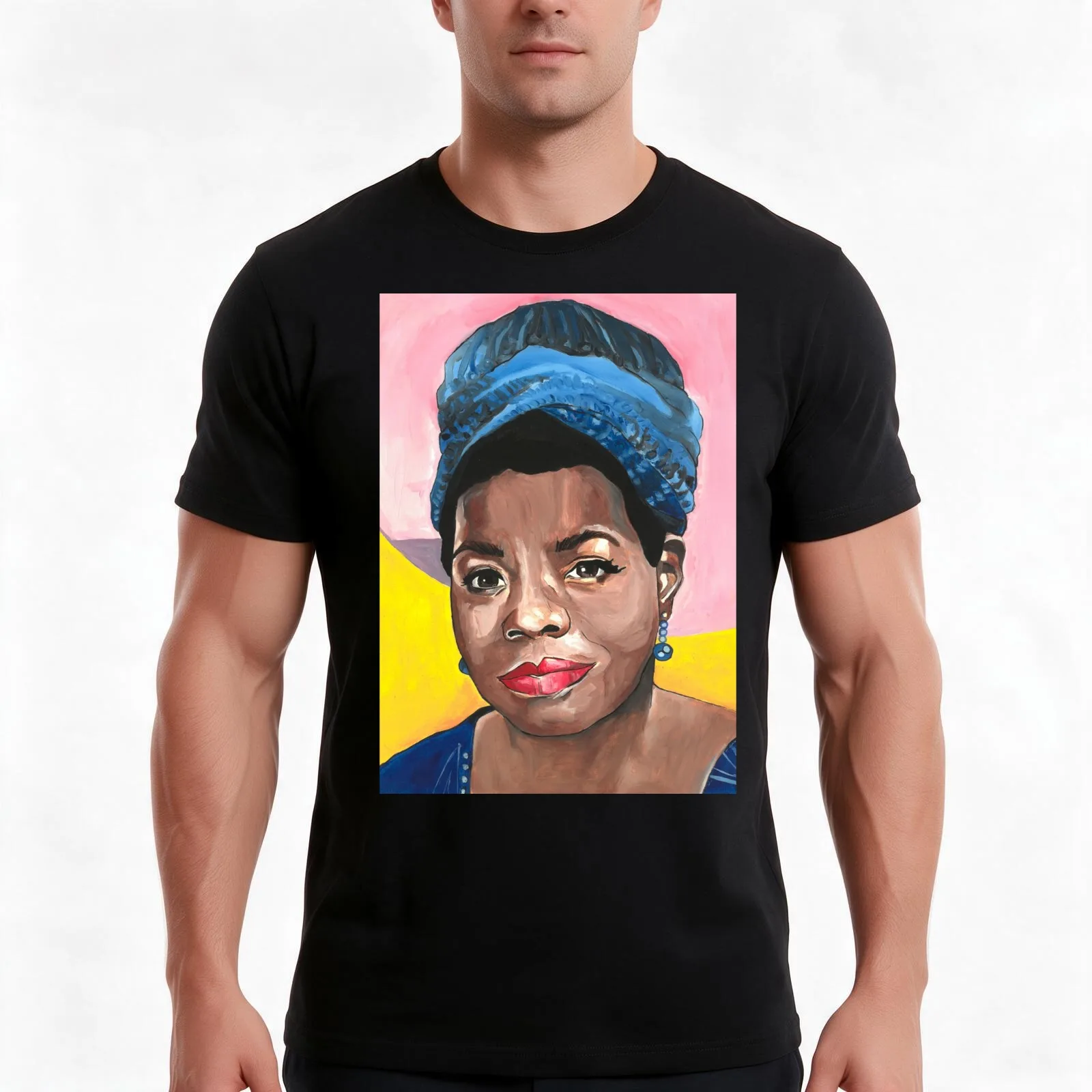 Maya Angelou T-Shirt, Summer Casual Cotton Tee, Oversized Streetwear Tops, Vintage Graphic Print, Loose Fit Short Sleeve