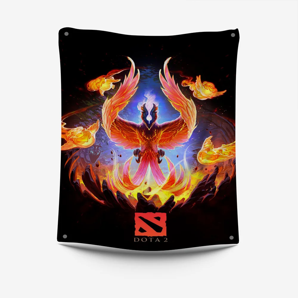 Game D-Dota 2 Flag Banner Flag Art Decoration Design Decor Vintage Structure Party Garden Flag Club Bar Study Bedroom