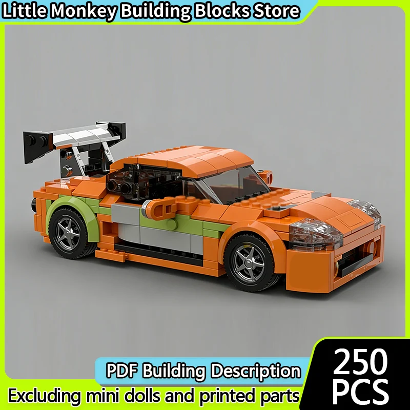 

Speed Racing Car Model MOC Building Bricks Top Tier Sports Car Modular Technology Children Holiday Gifts Assemble Toys Suit