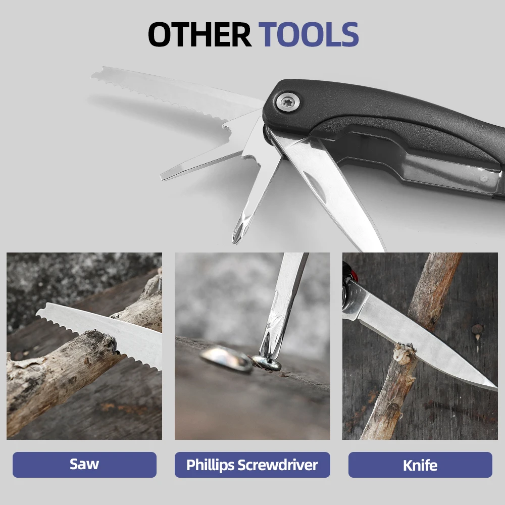 Multitool Pliers Pocket Knife, Bottle Opener, Screwdriver with Nylon Sheath ，Apply to Survival,Camping, Hunting and Hiking