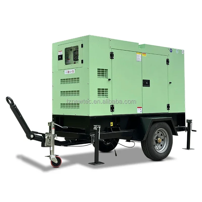 UK-Parkins with EPA 20kw 30kw 40kw 50kw 60kw 80kw portable silent generator 100 kva 100 kw trailer diesel generator with wheels