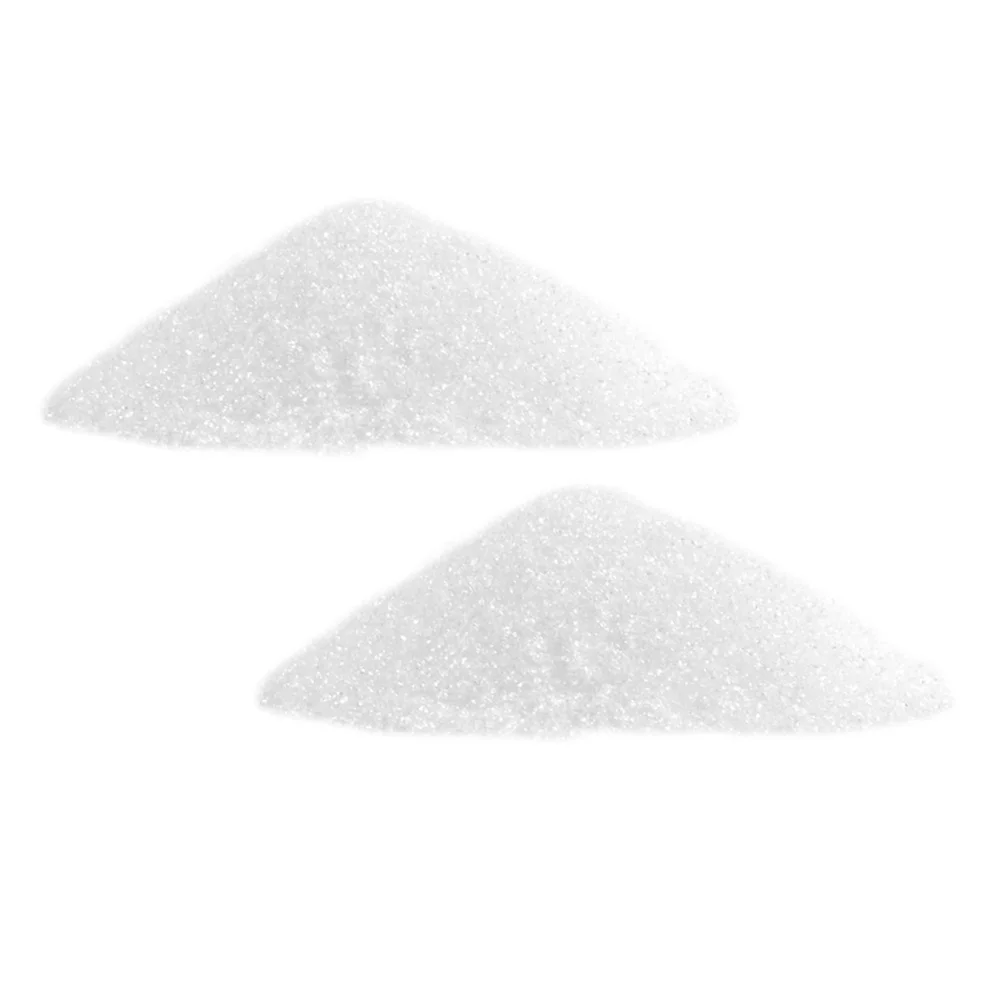 2 Pack Toys Simulated White Sugar Granulated Supplies Fake Cake Learning Supply Decorative Model