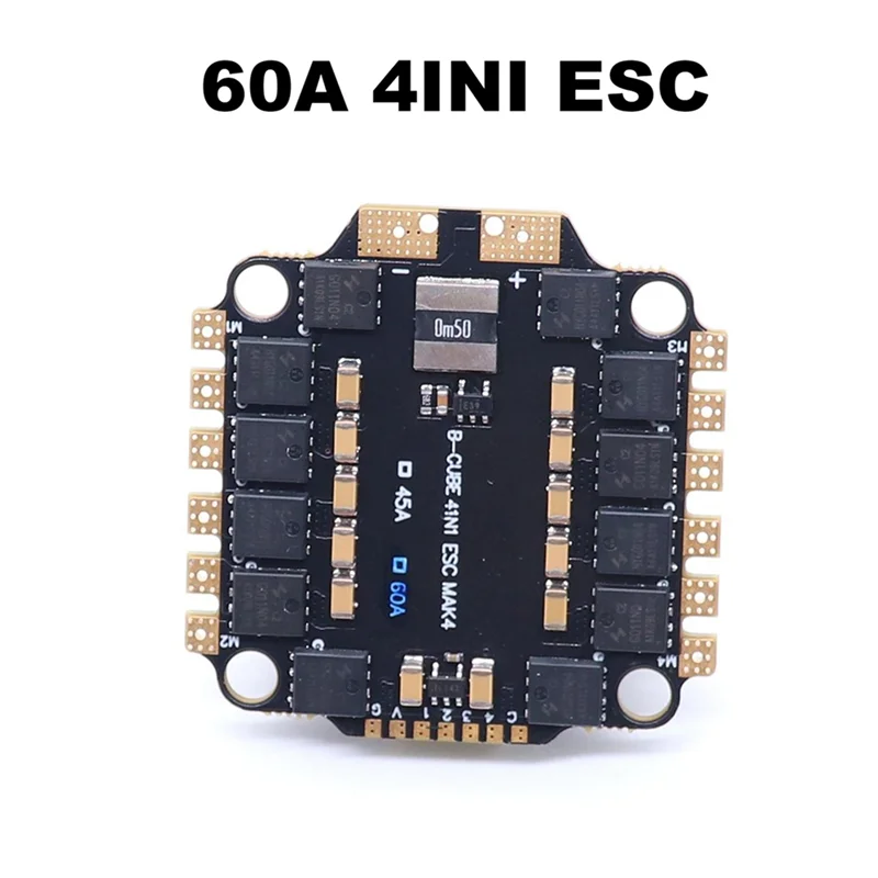 2X 4INI 60A ESC مجلس دعم 3-6S فرش السيارات دعم Dshot300 600/Multishot/Oneshot FPV UAV F4 التحكم في الطيران