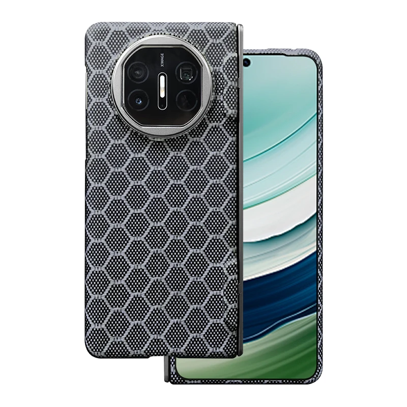 Luxury Aramid Carbon Fiber Phone Cover For Huawei Mate X5 X3 Case Hinge Protection For Magsafe Magnetic Wireless Charge